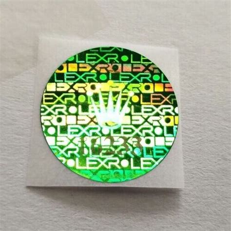 green hologram sticker on back of my rolex|Rolex green sticker on back.